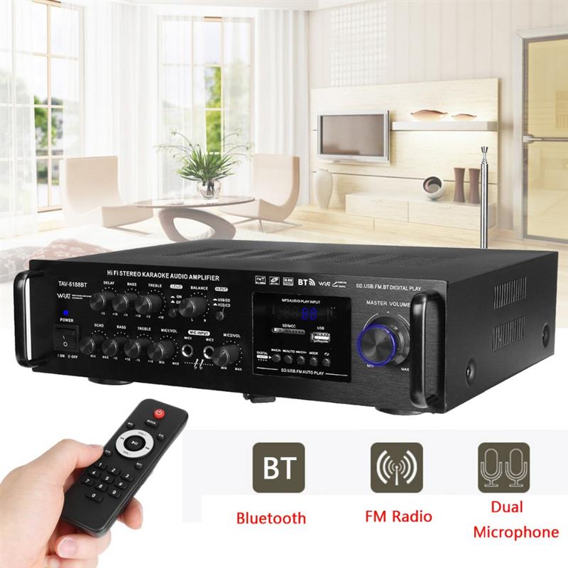 Home Cinema Receiver - Wzmacniacz audio cyfrowy bezprzewodowy 220-240V 2000W