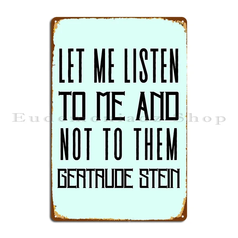 Home Cinema Quotes - Metalowy szyld z cytatem Gertrude Stein: