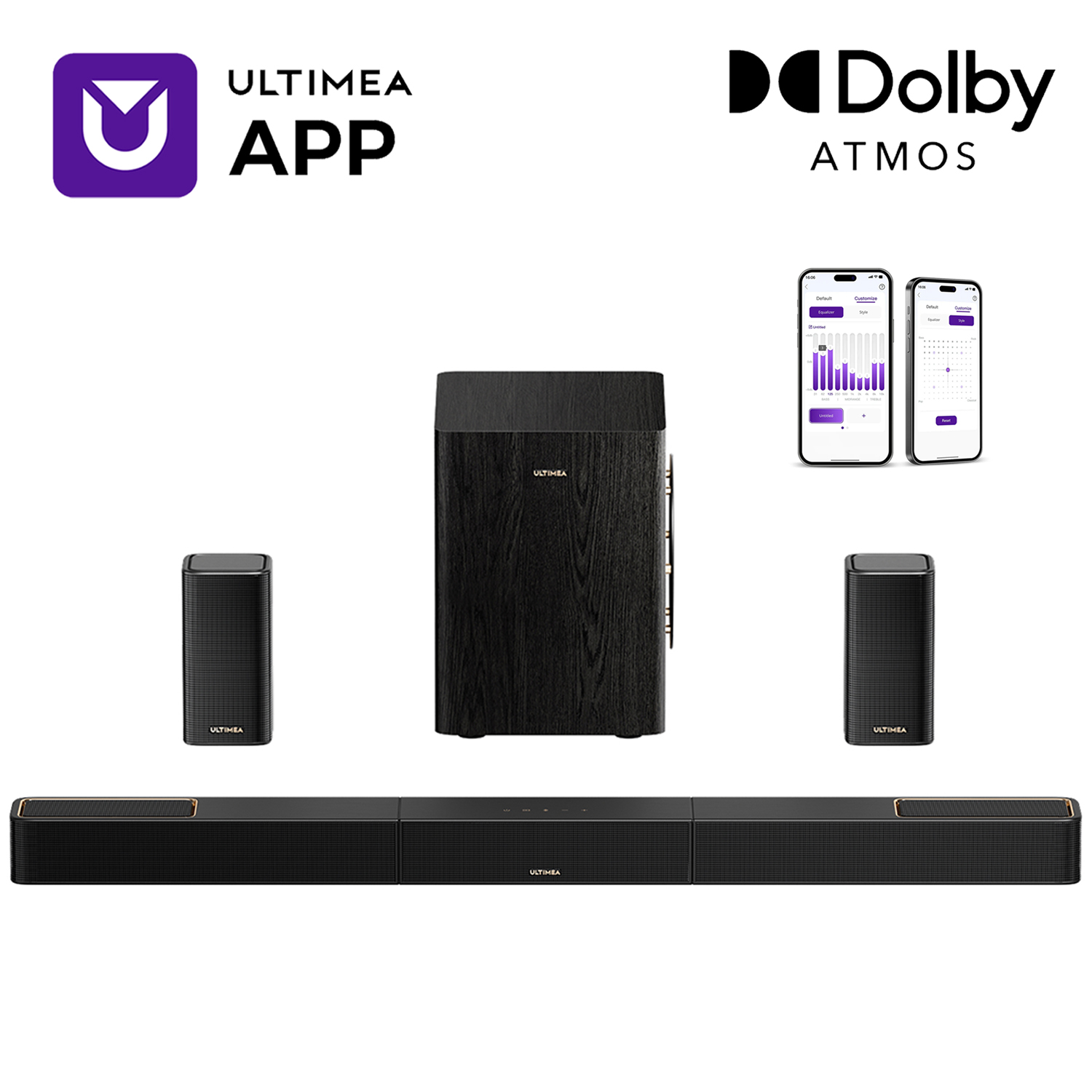 Home Cinema Dolby Atmos - ULTIMEA 5.1.2 System dźwięku przestrzennego Soundbar