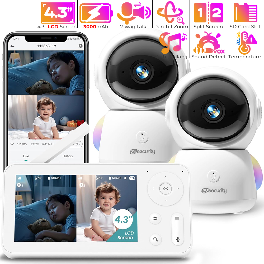 Home Cinema Wireless - Niania 2K z 2 kamerami i