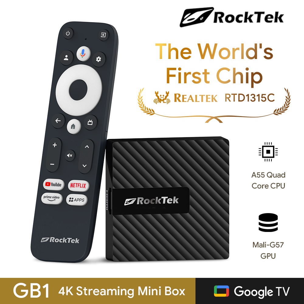 Home Cinema Dolby Atmos - RockTek GB1 TV Dongle Certyfikowany przez