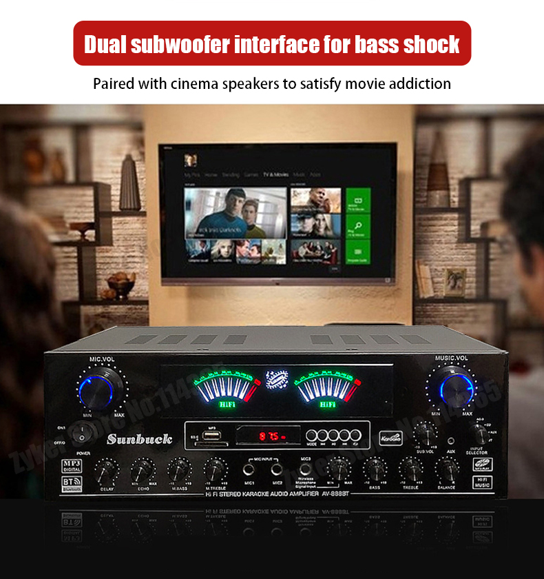 888BT 999BT Podwójny ekran dyn – Home Cinema Receiver recenzja i cena