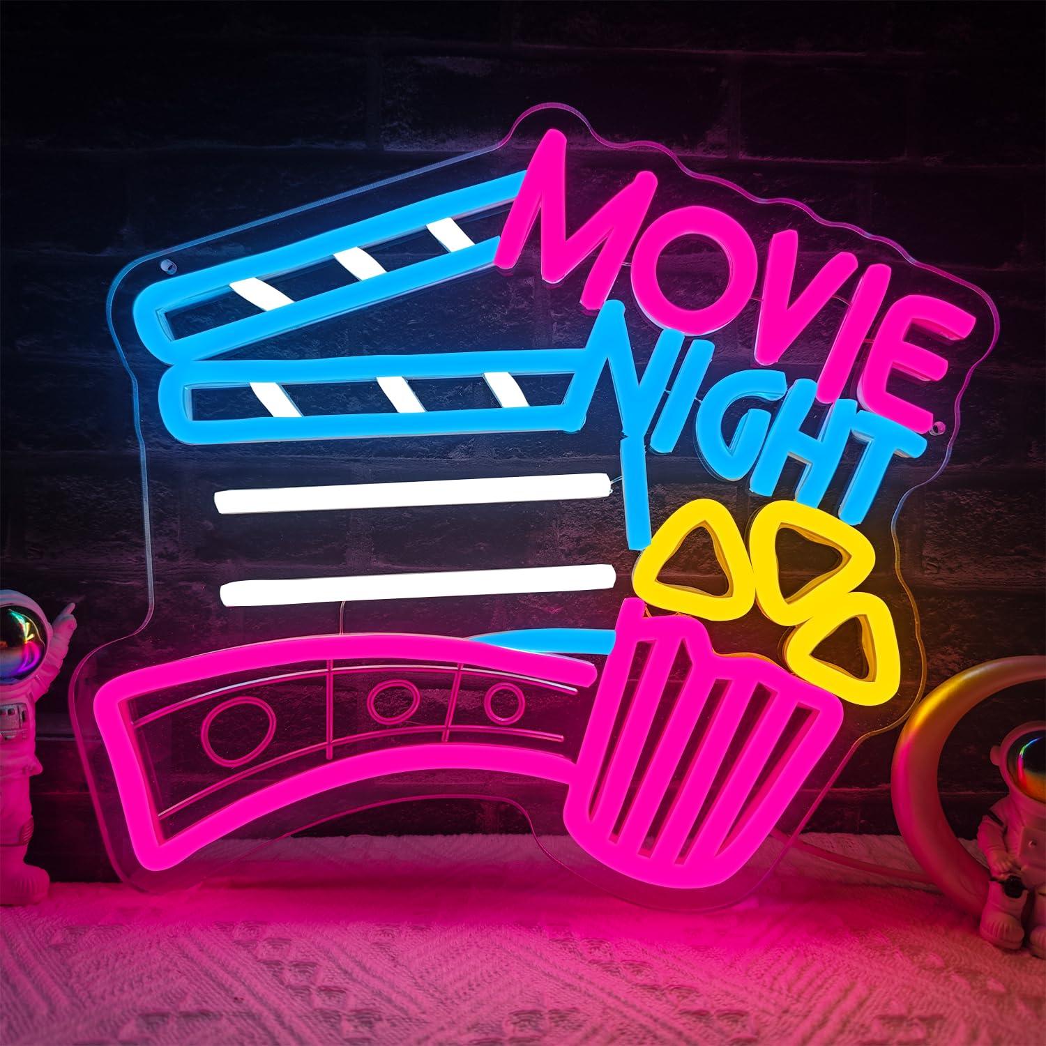 Neonowy znak „Filmowy Wieczór” – Home Cinema Wall Lights recenzja i cena
