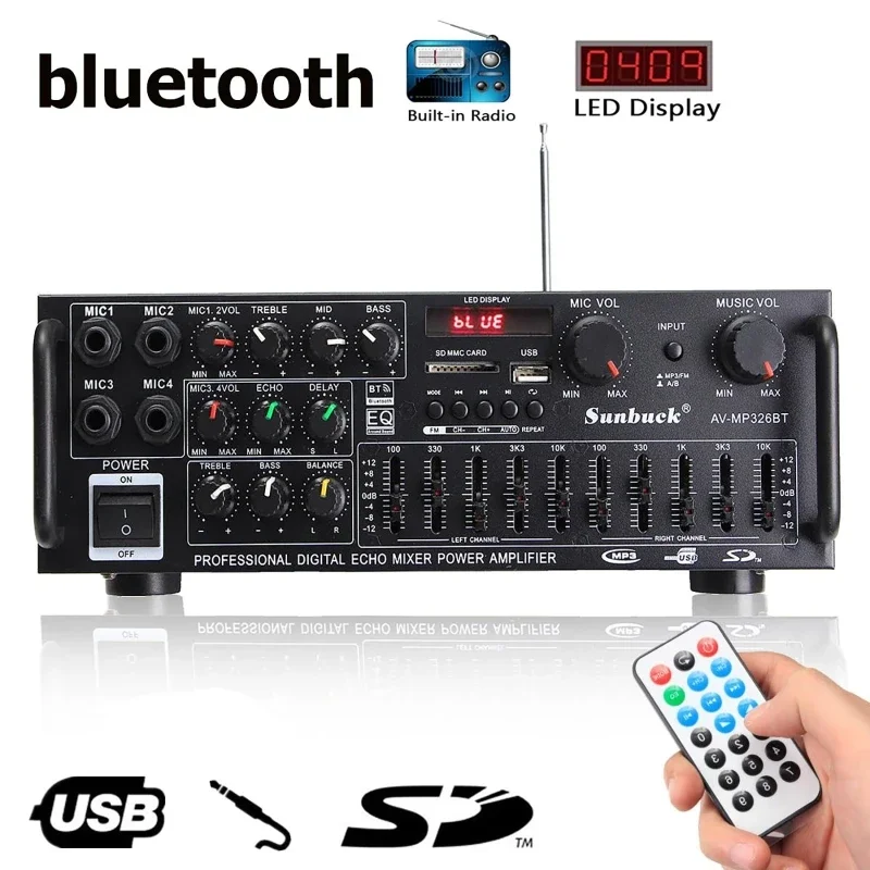 2000W bluetooth Audio Wzmacnia – Home Cinema Receiver recenzja i cena