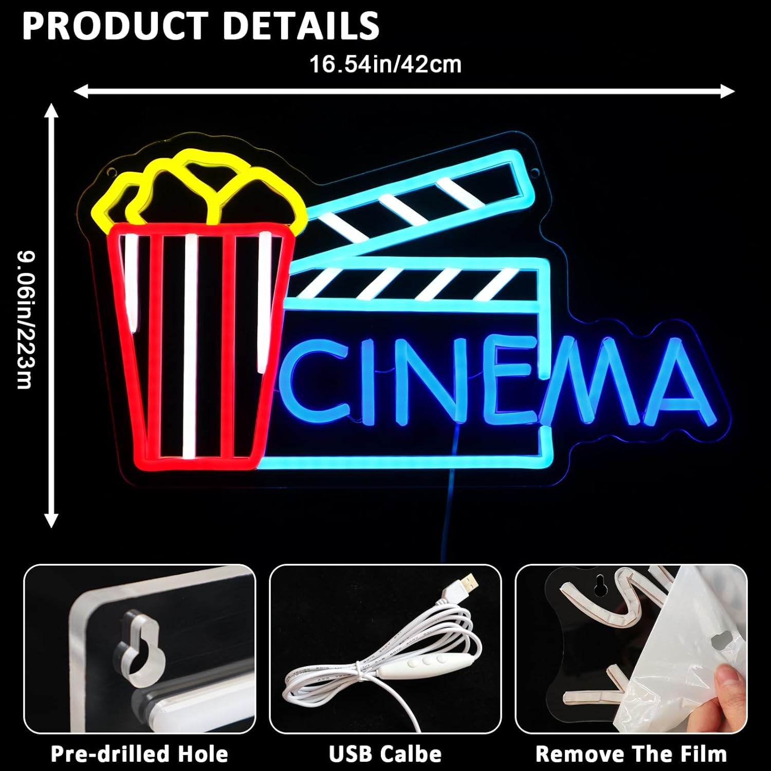 Neonowa lampka LED w kształcie – Home Cinema Wall Lights recenzja i cena