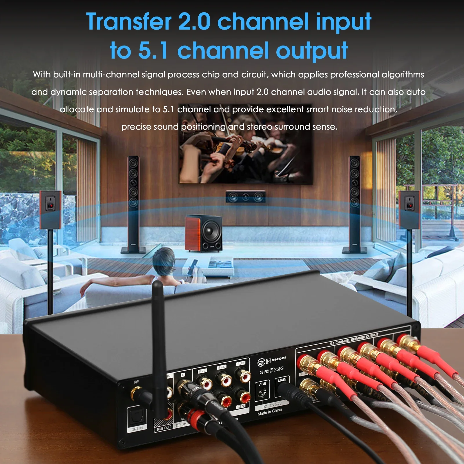 Douk Audio 5.1-kanałowy wzmacn – Home Cinema Receiver recenzja i cena