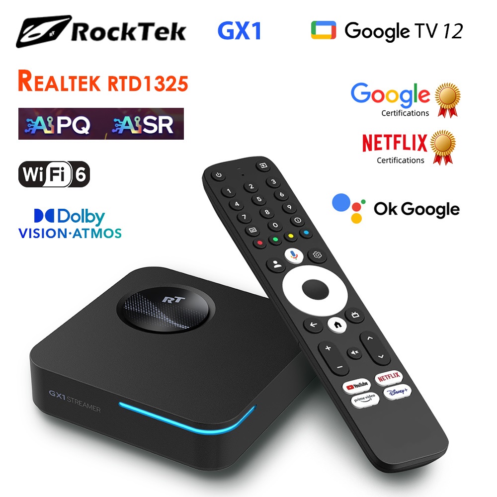 RockTek GX1 UHD Google TV 14 B – Home Cinema Dolby Atmos recenzja i cena
