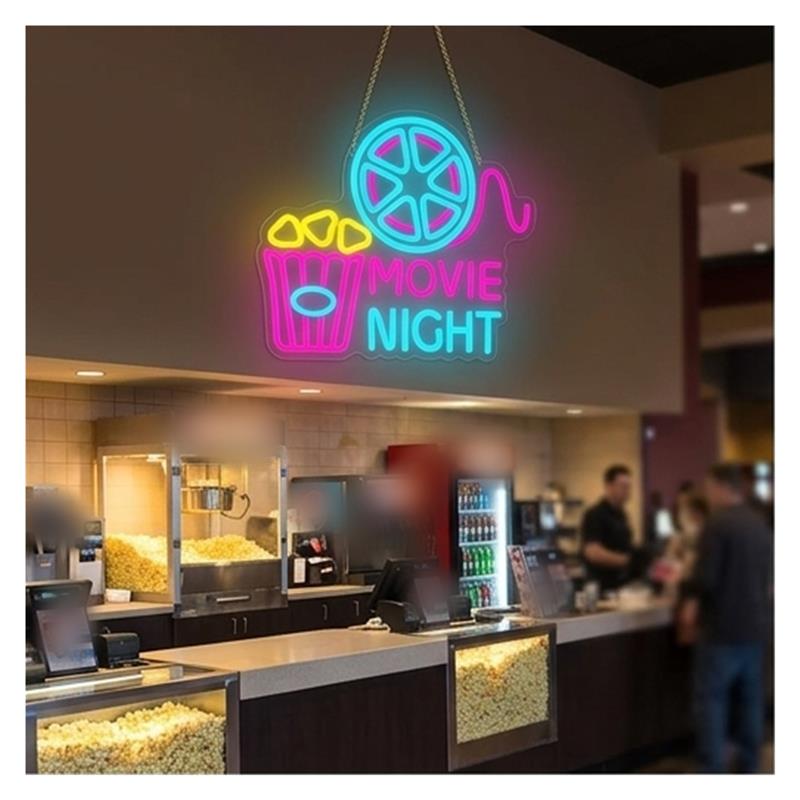 Neonowy Znak na Wieczór Filmow – Home Cinema Wall Lights recenzja i cena